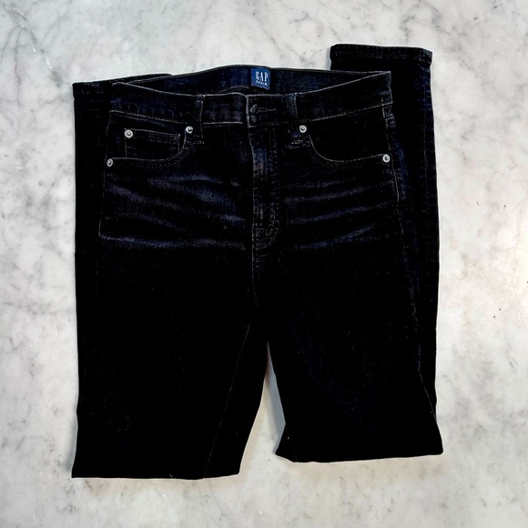 Gap 1969 Women’s Black True Skinny Stretch Denim Jeans Size 27R - Picture 3 of 6